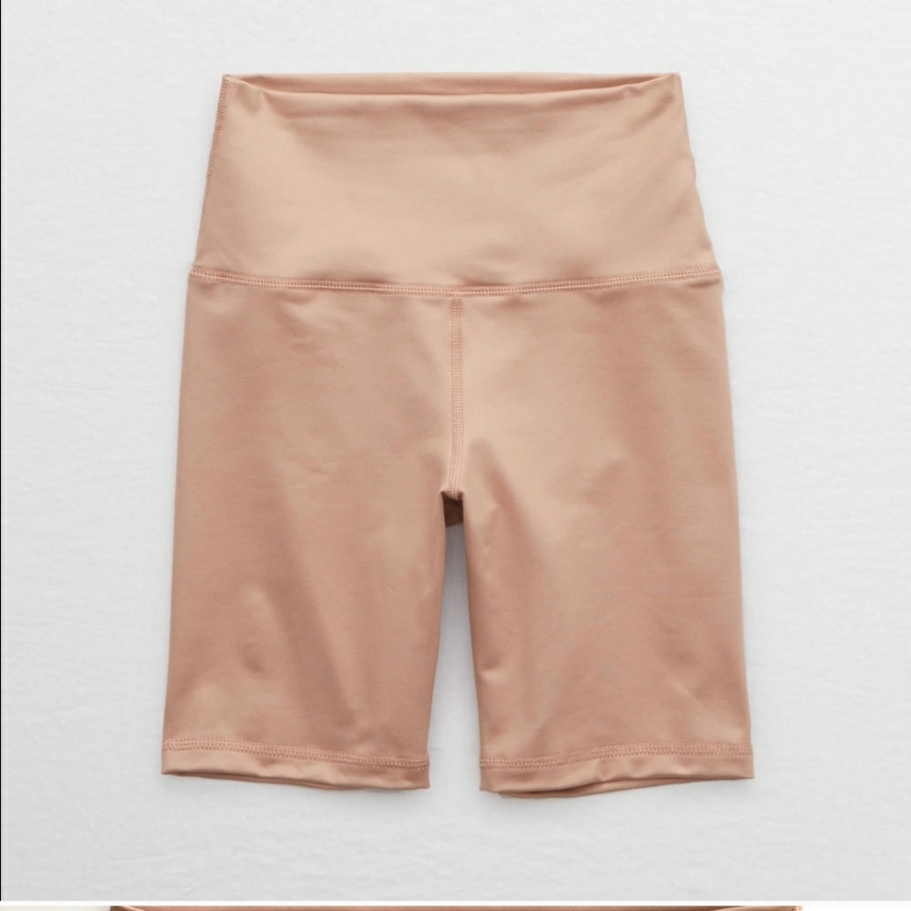 Aerie Play Shine Bike Shorts Raw Sienna Medium